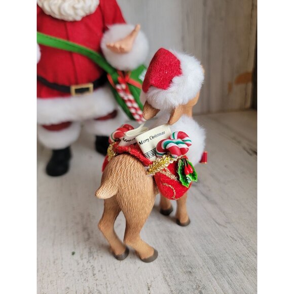 Clothtique possible dreams Santa Claus deer friend mail carrier Xmas figure set - Picture 5 of 5